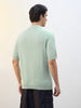 Structured Raglan Knit Polo T-Shirt