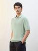 Structured Raglan Knit Polo T-Shirt