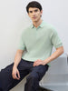 Structured Raglan Knit Polo T-Shirt