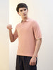 Structured Raglan Knit Polo T-Shirt