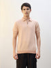 Concealed Zip Knit Polo T-Shirt