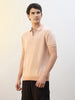 Concealed Zip Knit Polo T-Shirt