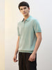 Concealed Zip Knit Polo T-Shirt