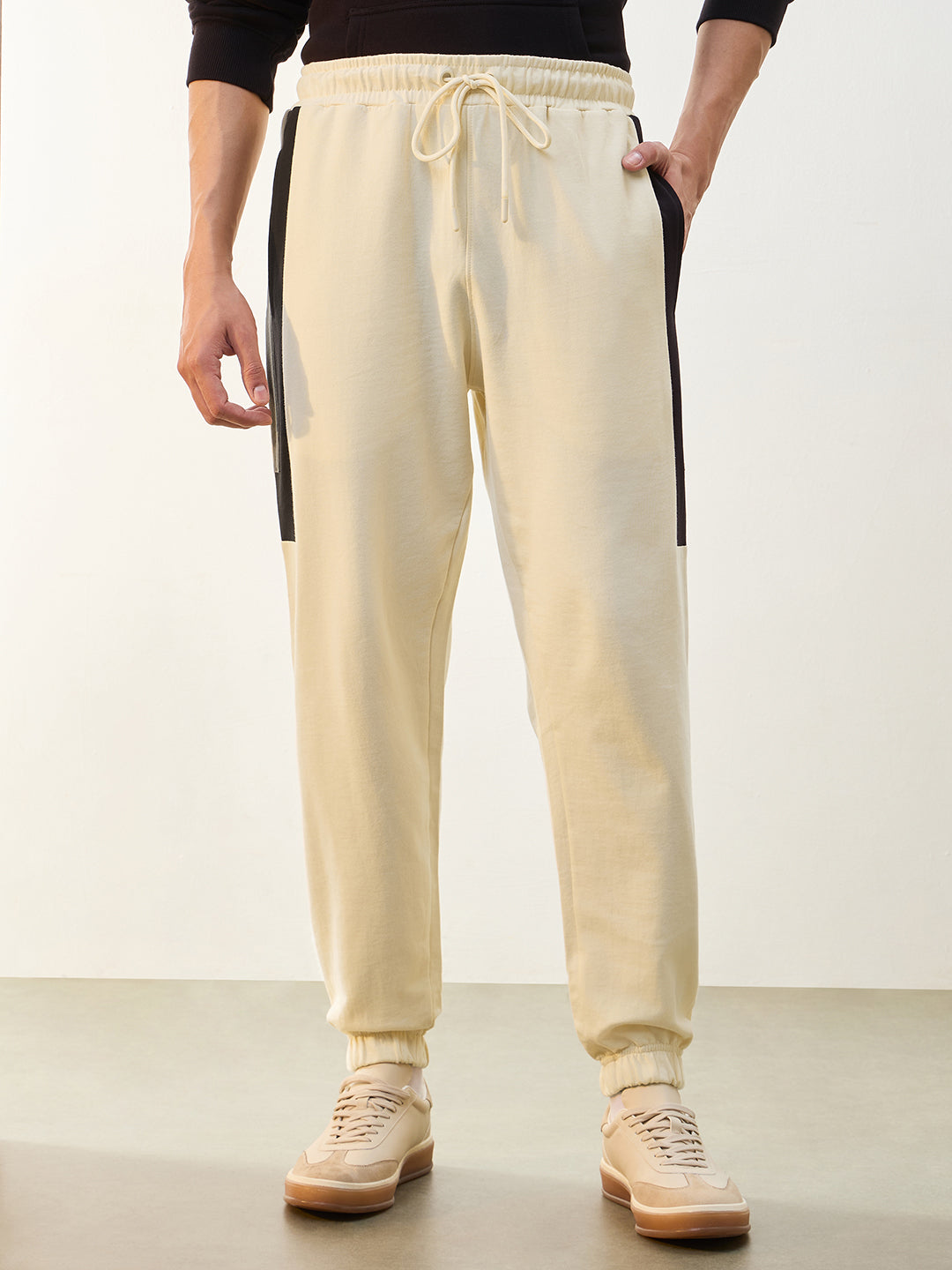 Tricolor Stripe Tapered Fit Joggers