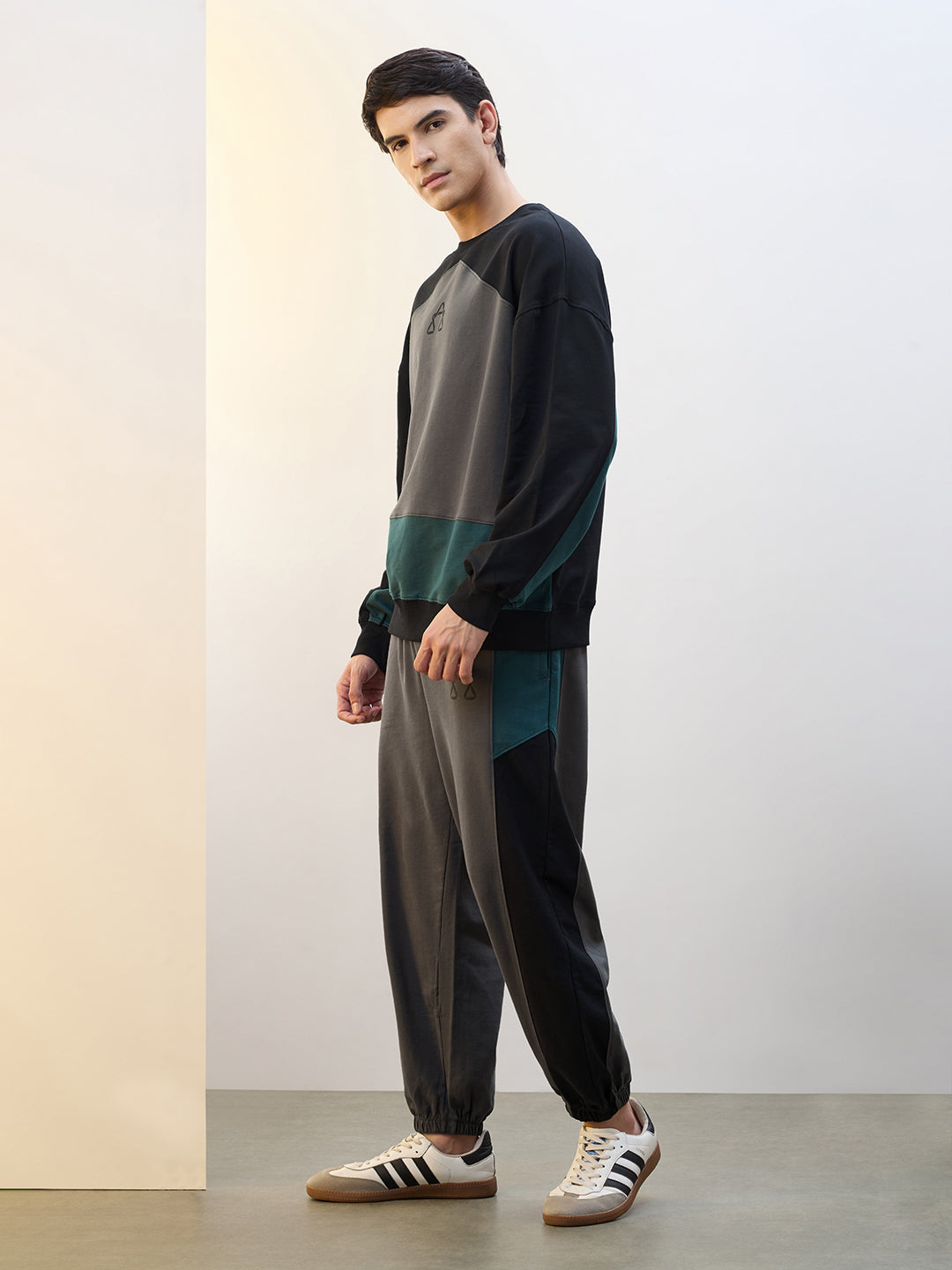 Colorblock Graphic Oversized Co-ord Set