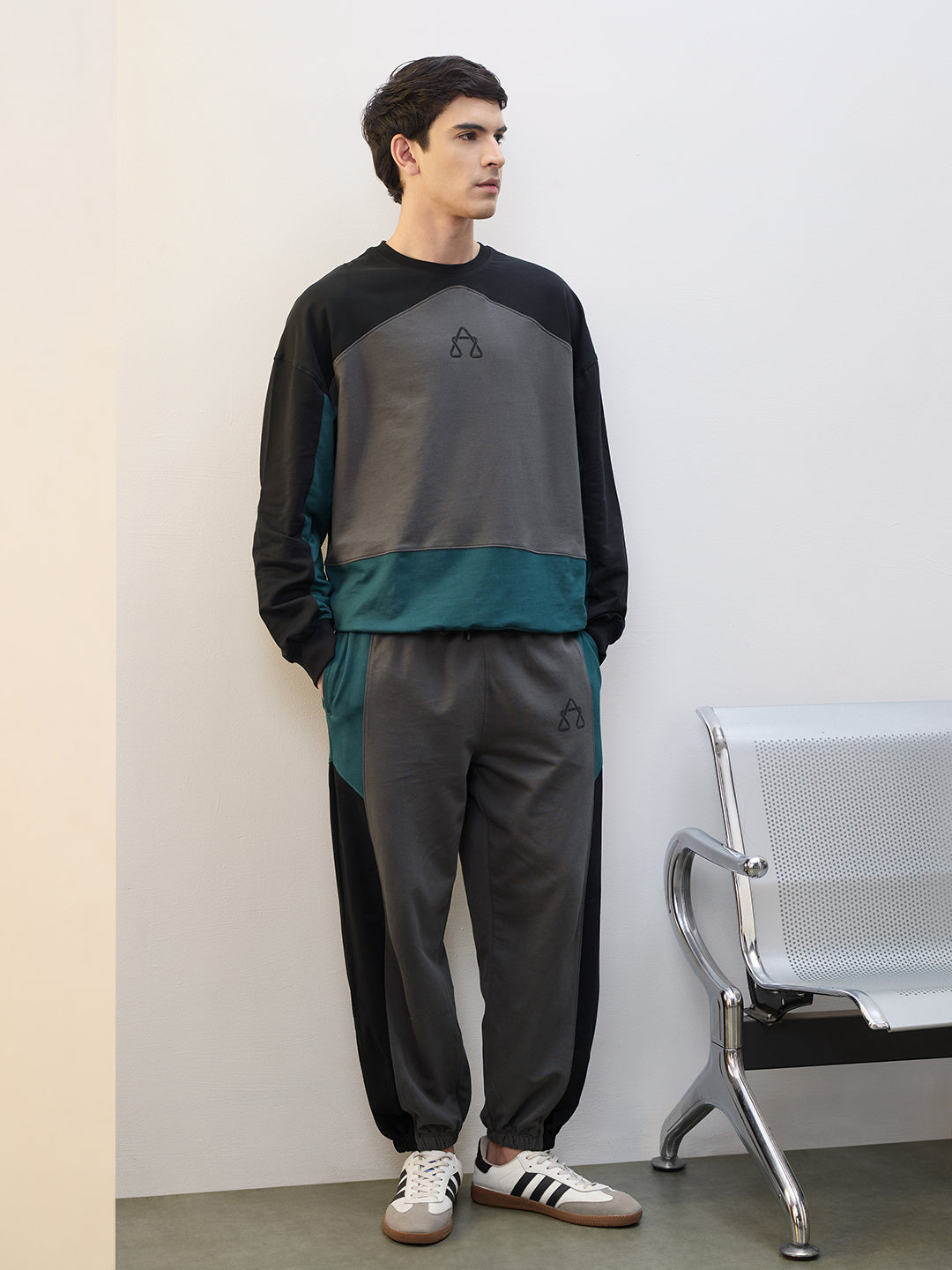 Colorblock Graphic Oversized Co-ord Set