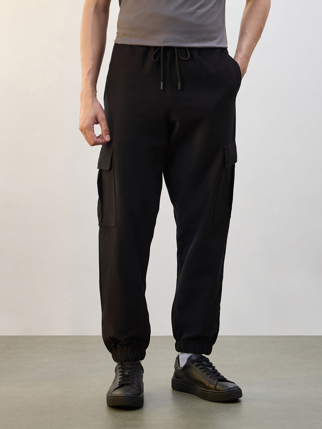 Cotton Twill Cargo Joggers