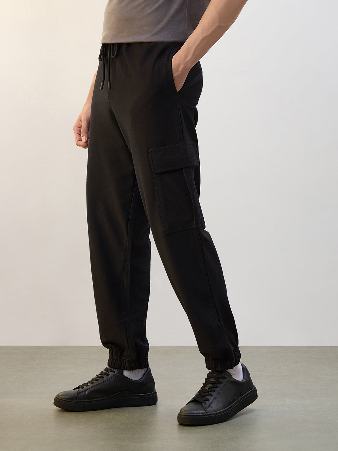 Cotton Twill Cargo Joggers