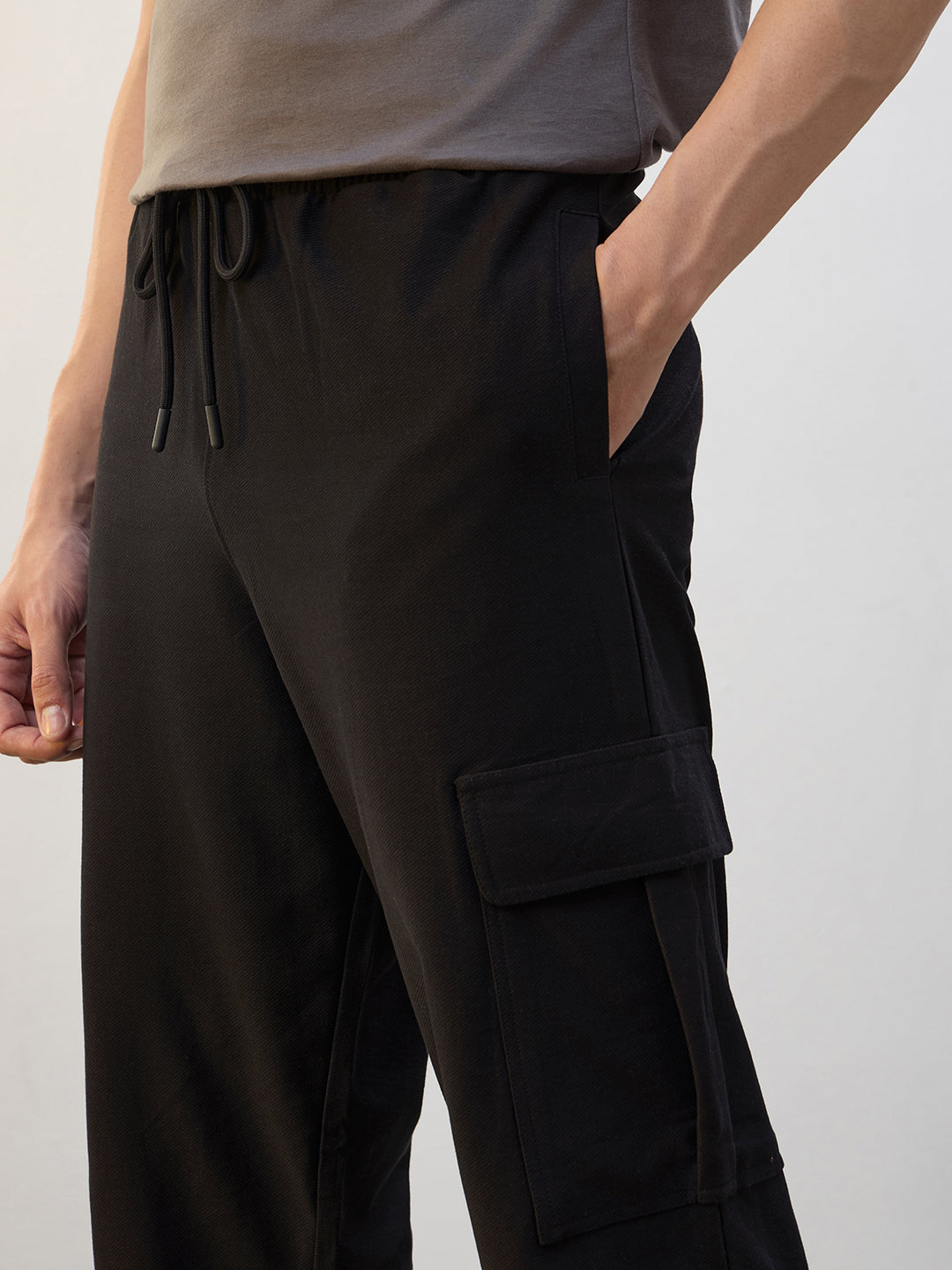 Cotton Twill Cargo Joggers