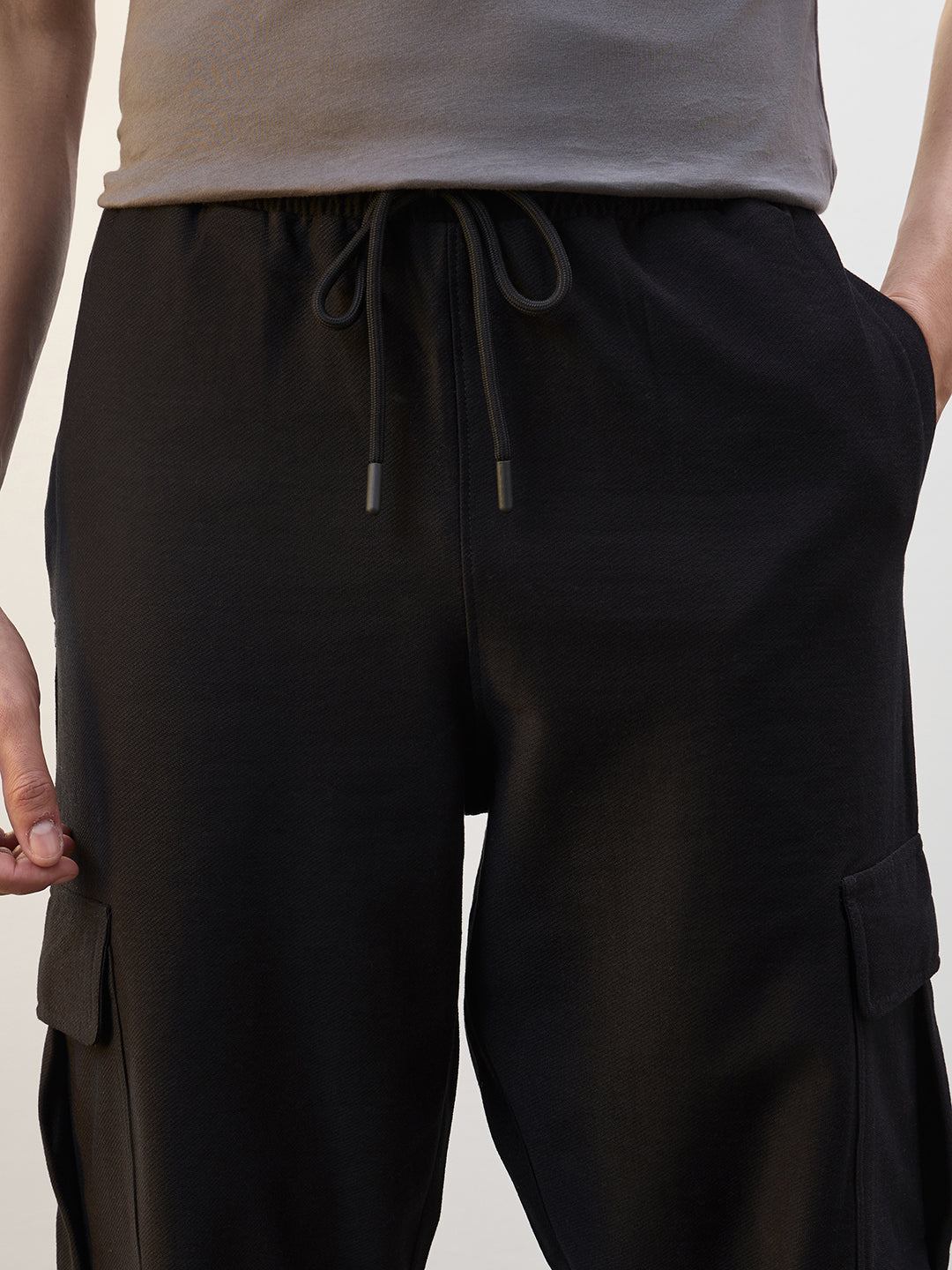 Cotton Twill Cargo Joggers