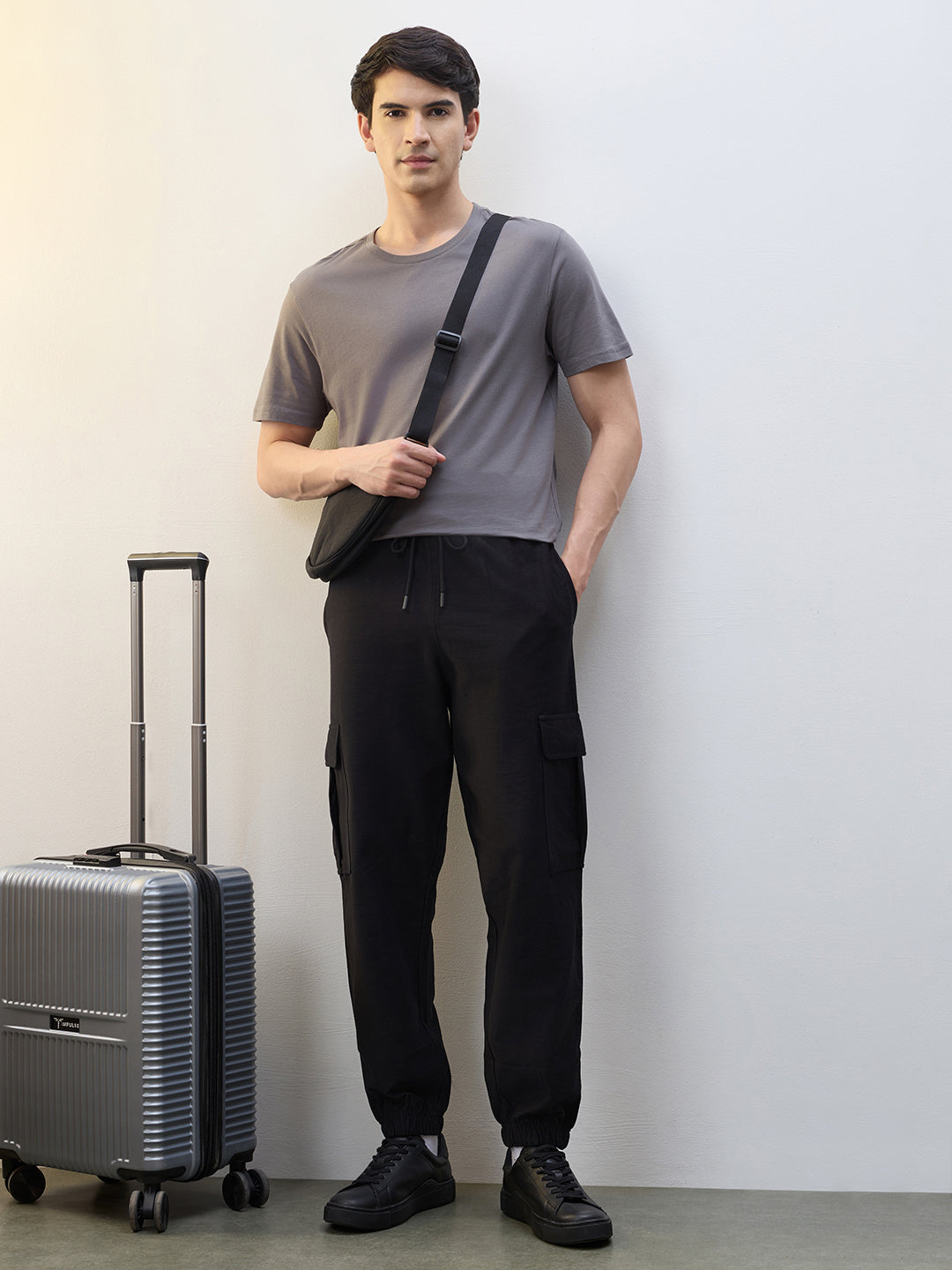 Cotton Twill Cargo Joggers