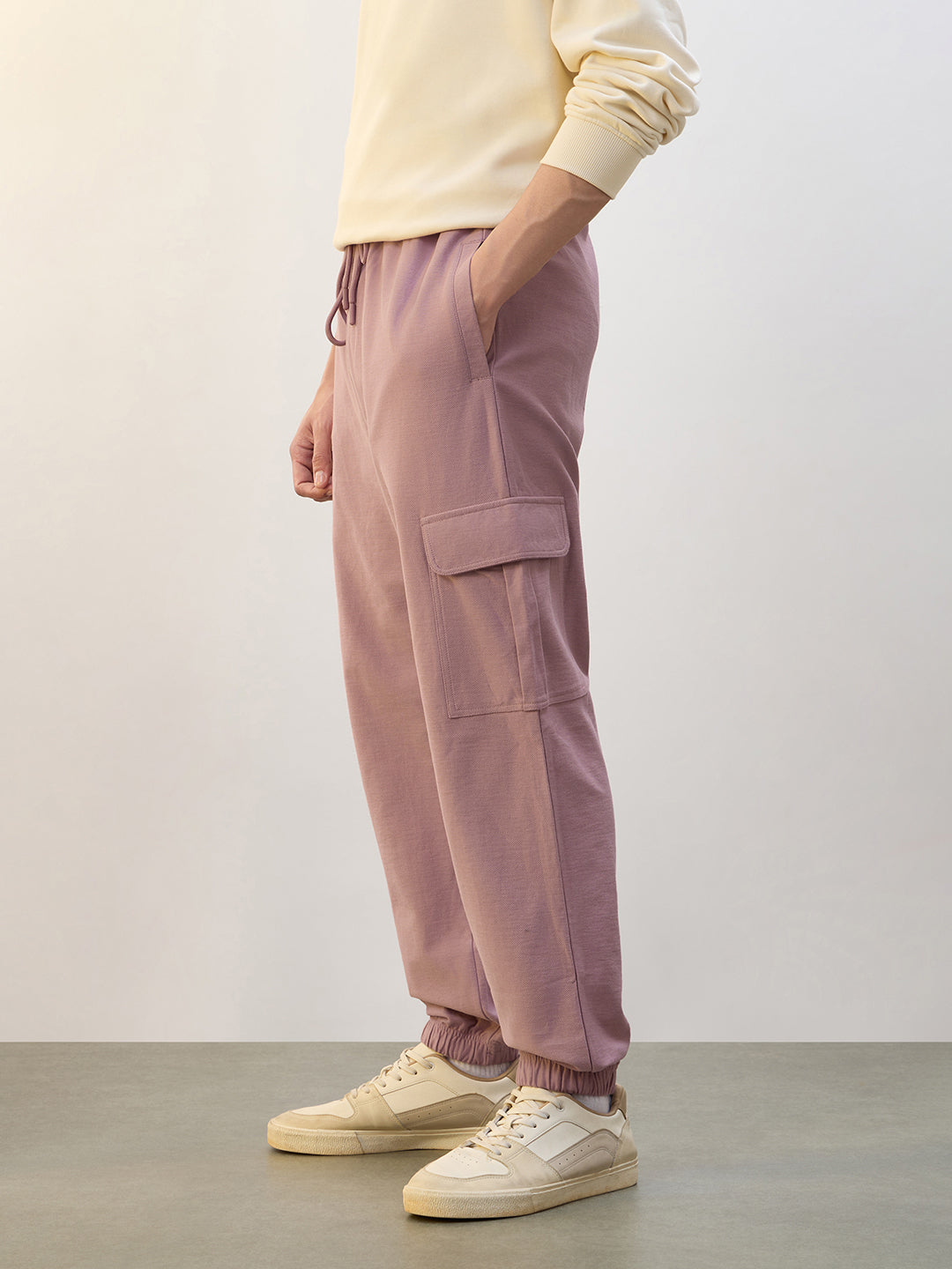 Cotton Twill Cargo Joggers