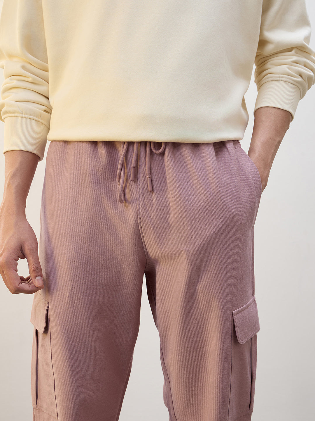 Cotton Twill Cargo Joggers