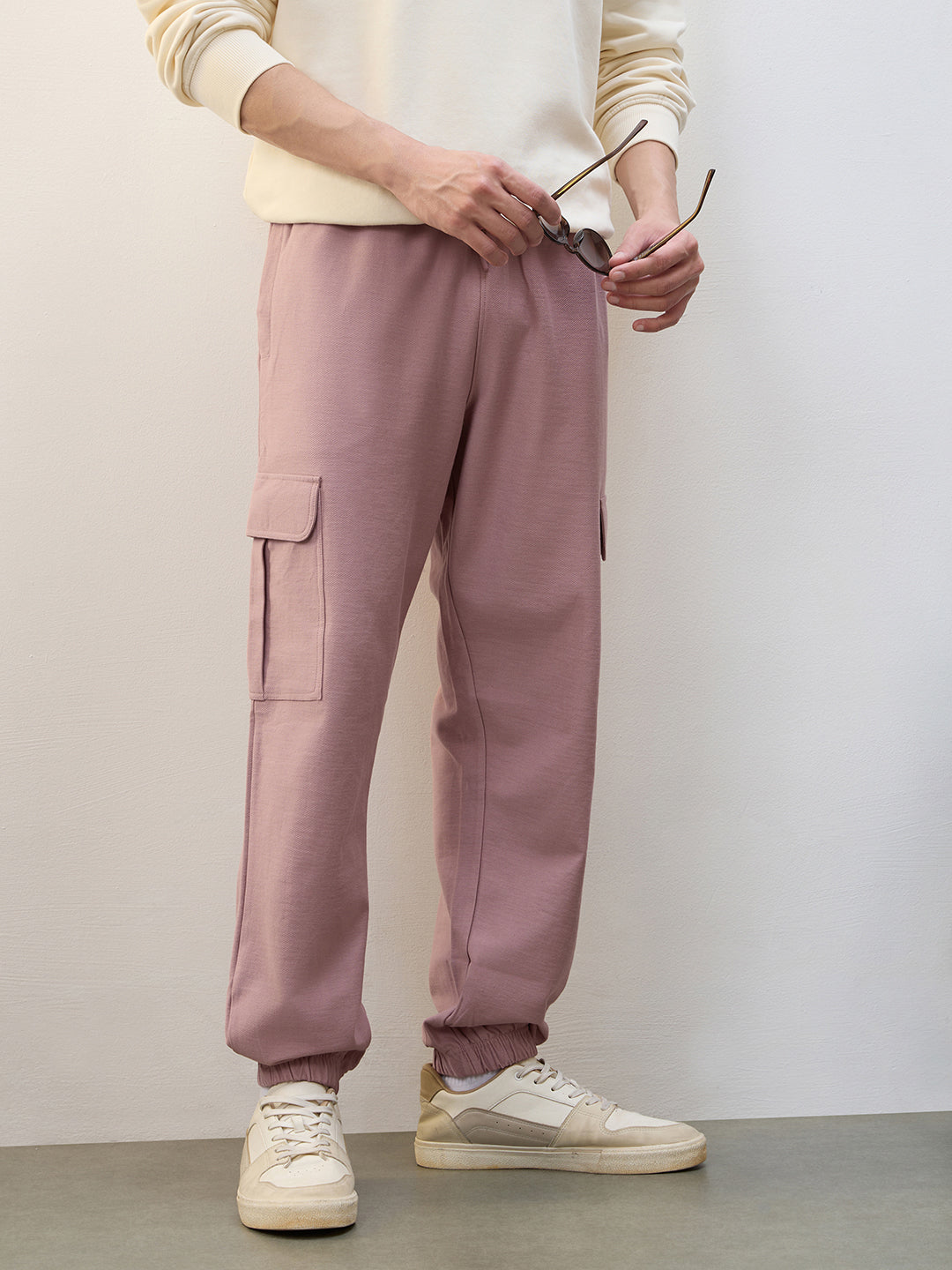 Cotton Twill Cargo Joggers