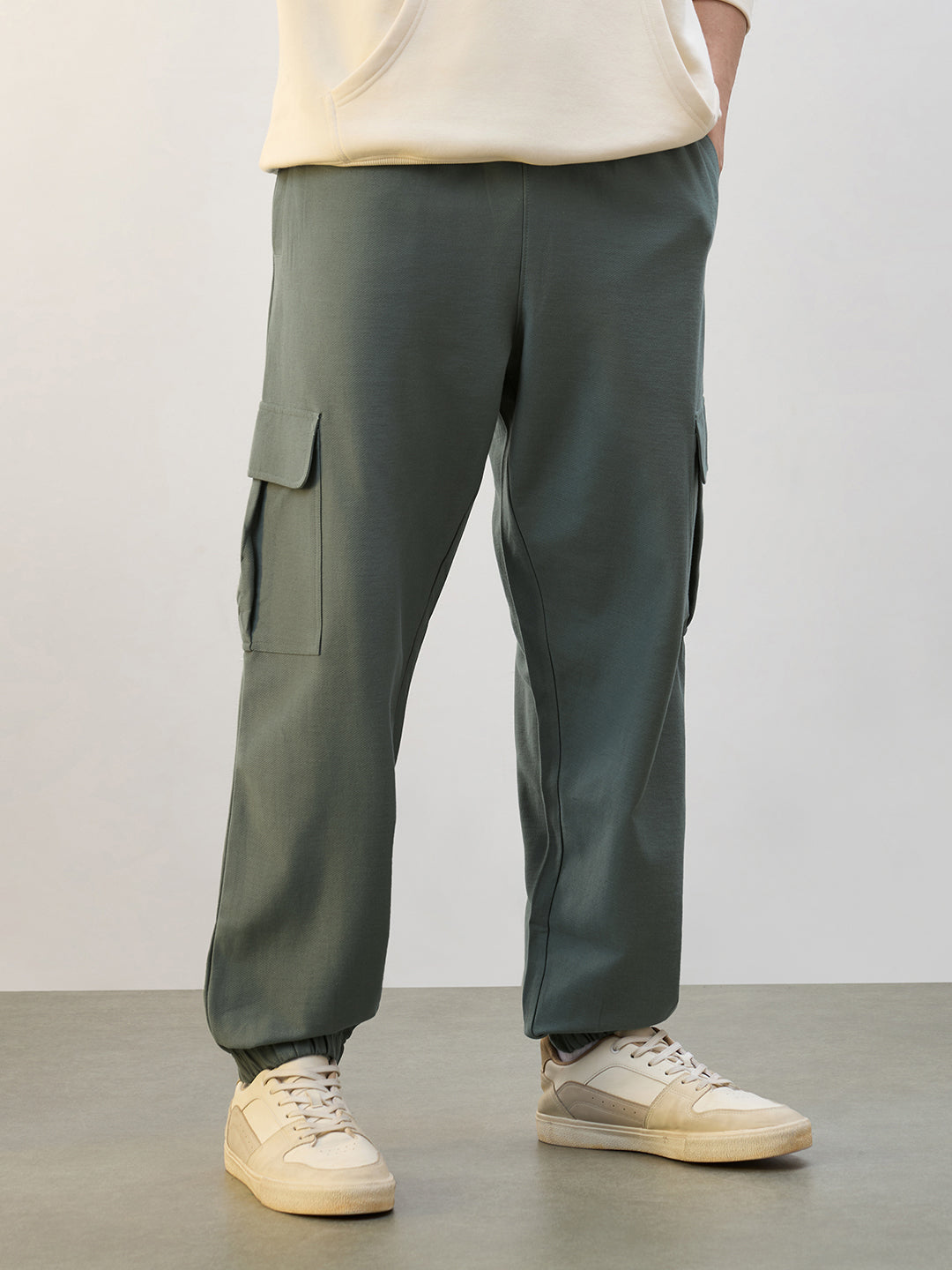 Cotton Twill Cargo Joggers