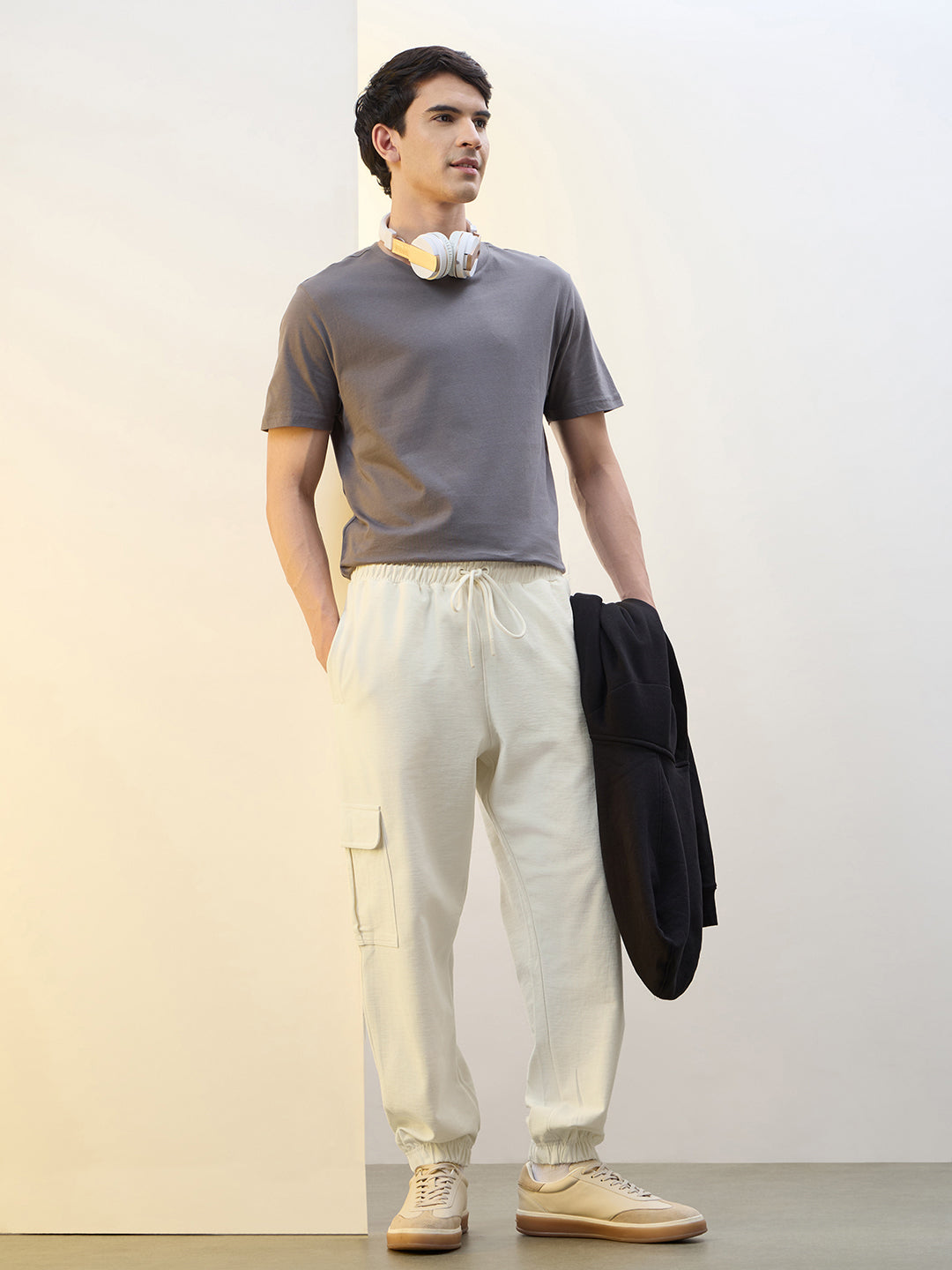 Cotton Twill Cargo Joggers