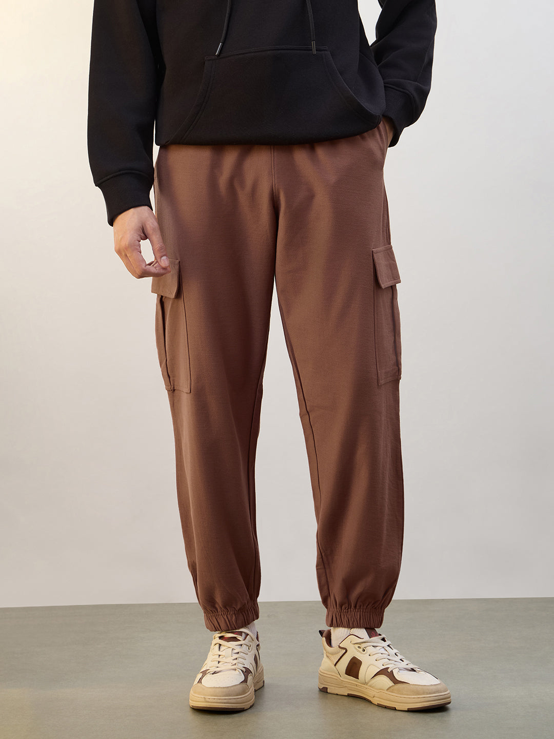 Cotton Twill Cargo Joggers