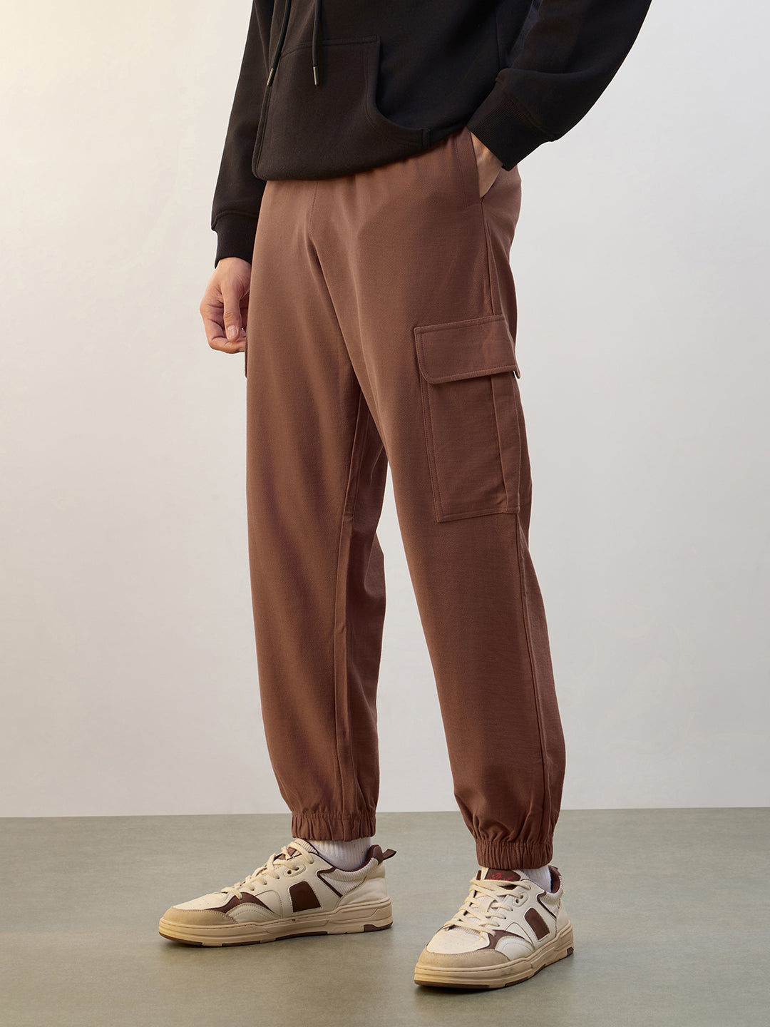 Cotton Twill Cargo Joggers