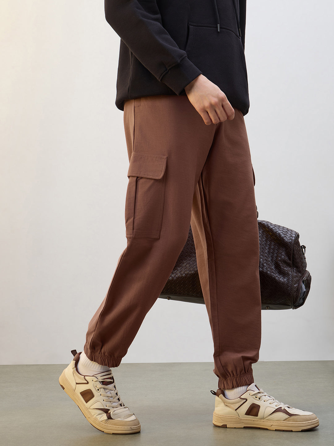 Cotton Twill Cargo Joggers