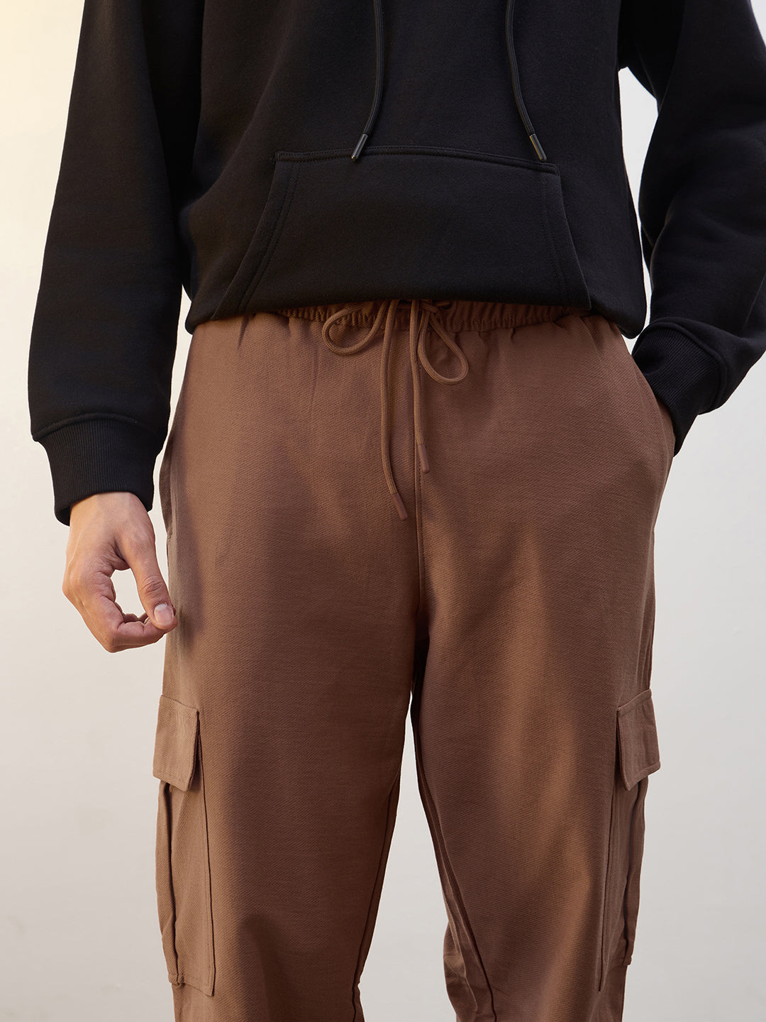 Cotton Twill Cargo Joggers