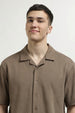 Textured Cuban Collar Shirt