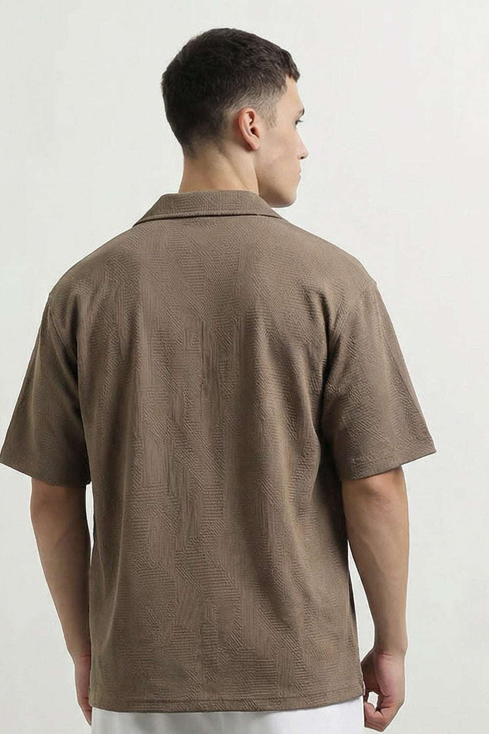 Textured Cuban Collar Shirt