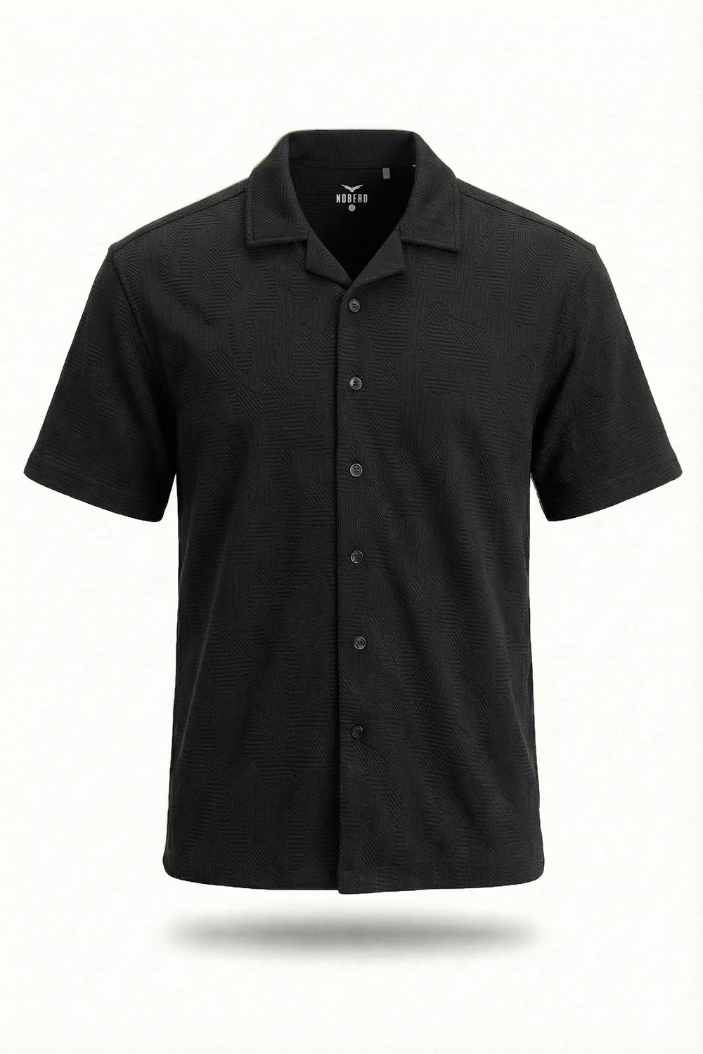 Textured Cuban Collar Shirt