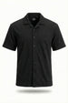 Textured Cuban Collar Shirt