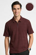Textured Zip Polo