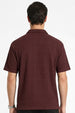 Textured Zip Polo