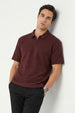 Textured Zip Polo