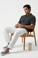 Textured Zip Polo