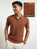 Cascade Zip Textured Polo T-Shirt