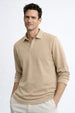 Popcorn Textured Full Sleeve Polo T-Shirt