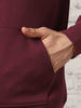 Cranberry Juice Checked Quilted Hoodie