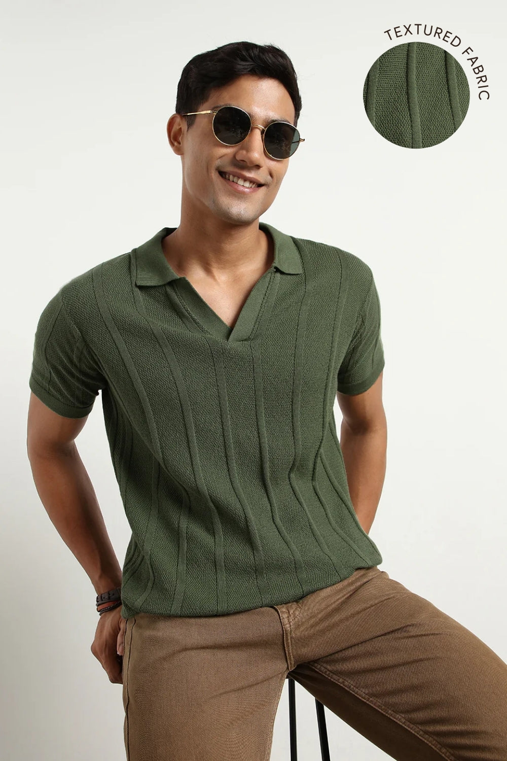 Urban Textured Polo T-Shirt