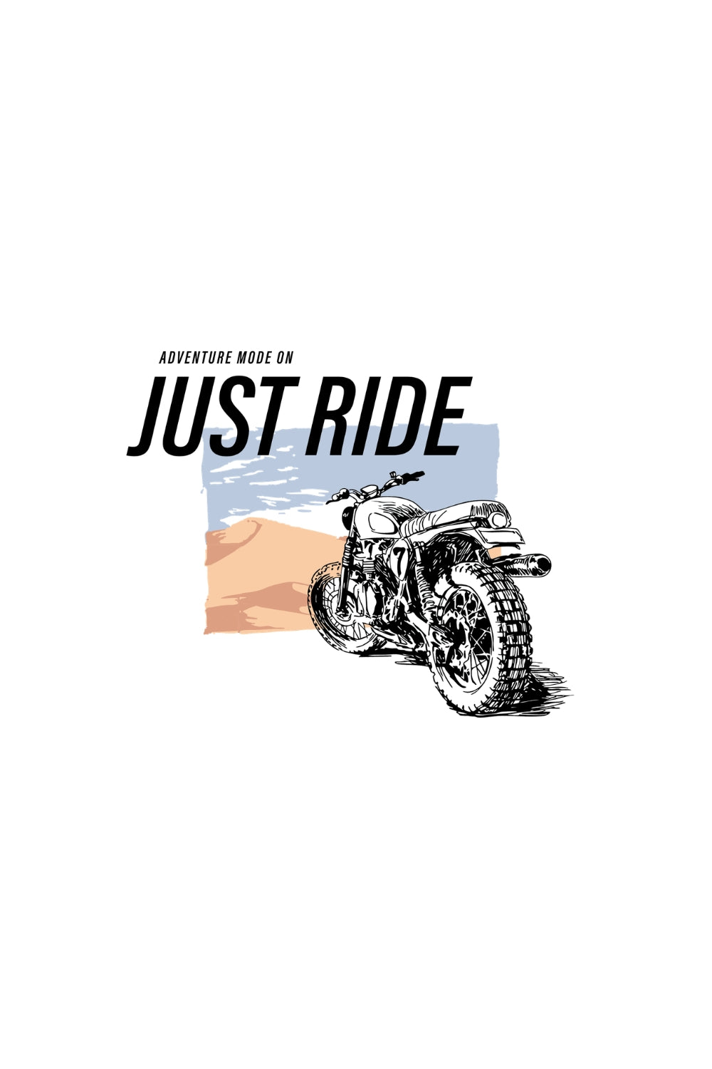 Adventure Mode On - Just Ride. Classic Fit T-Shirt