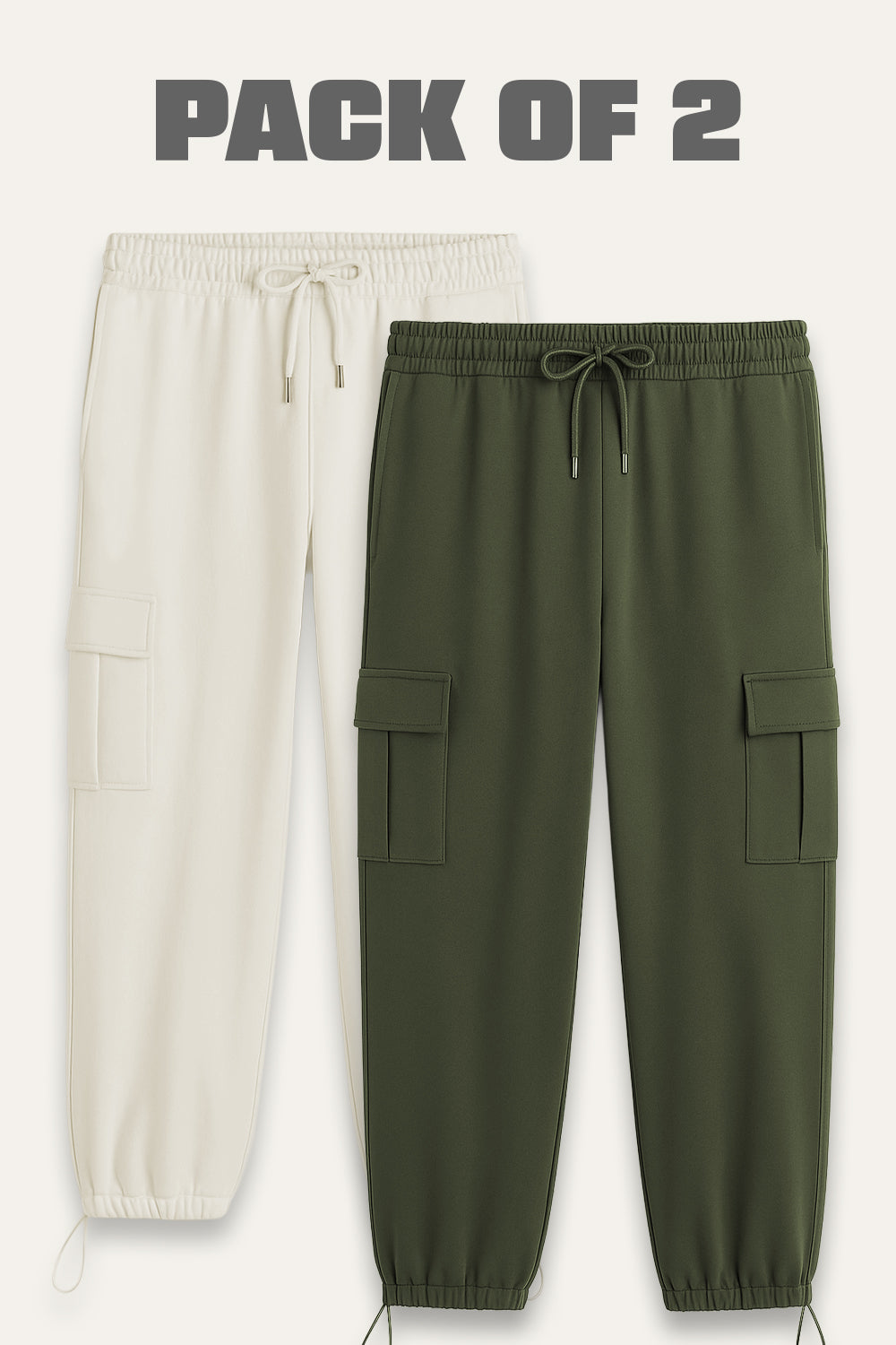 2-Pack Relaxed Fit Cargo Joggers