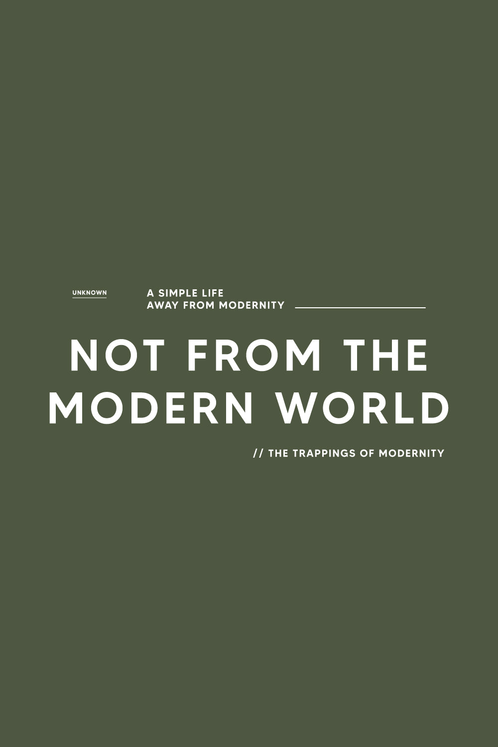 Not From Modern World Classic Fit T-Shirt