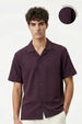 Textured Cuban Collar Shirt