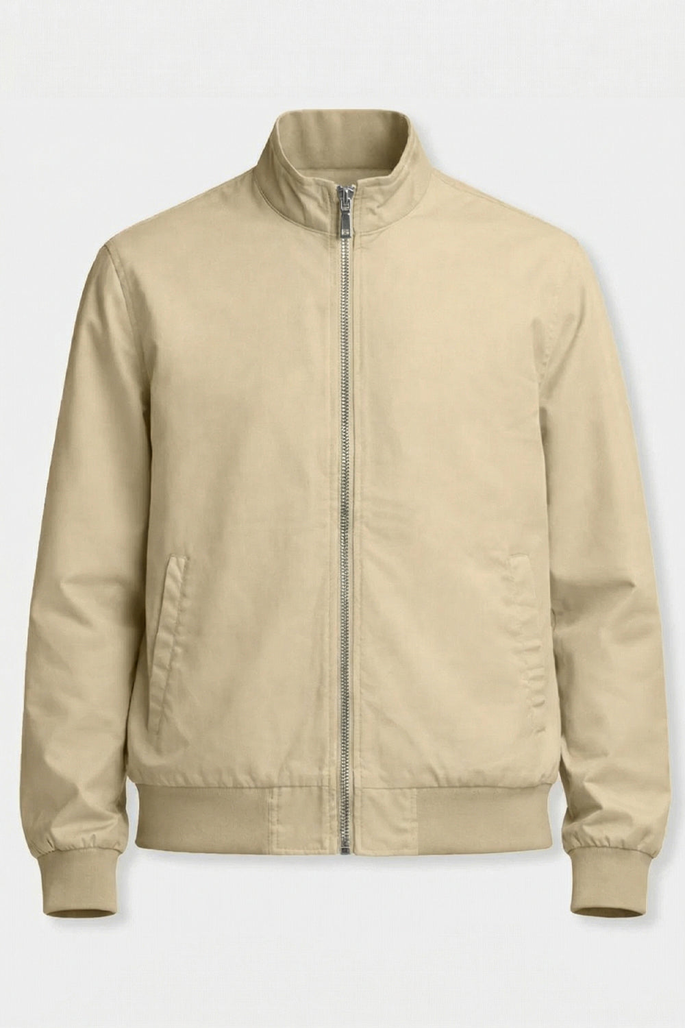 Mock Neck Bomber Jacket