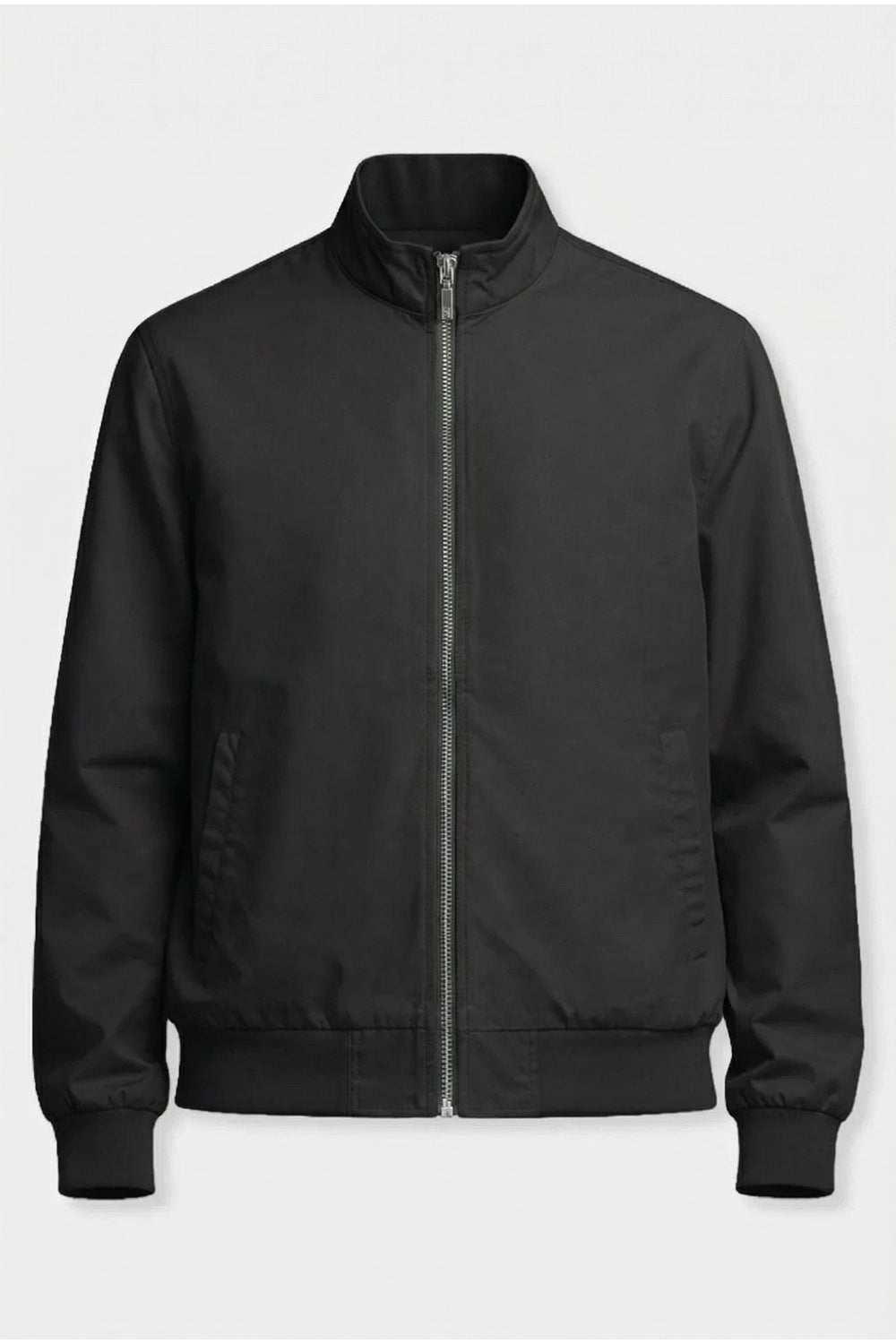 Mock Neck Bomber Jacket