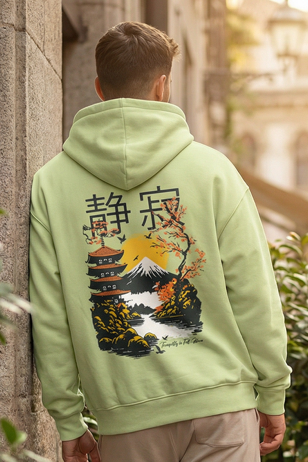 Tranquility in full bloom Oversized Hoodie