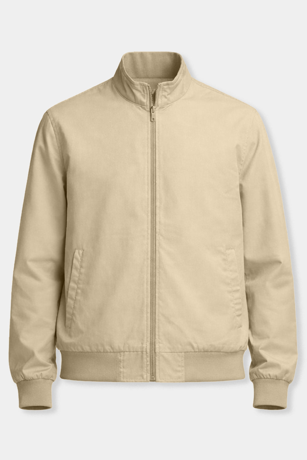 Mock Neck Bomber Jacket