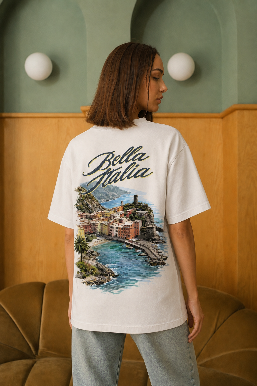 Bella Italia Oversized Fit Women Tee