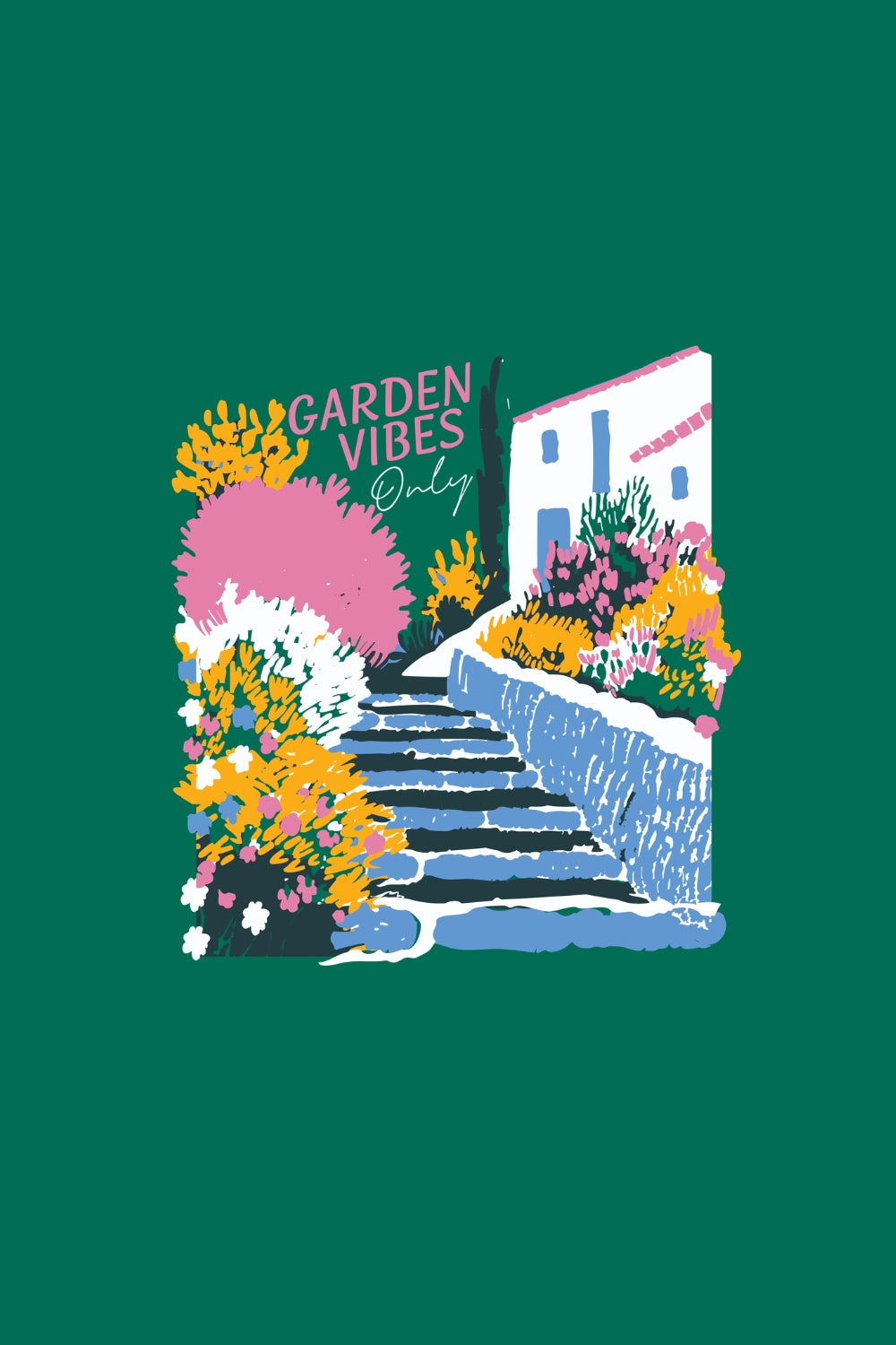 Garden Vibes Oversized Fit Women Tee