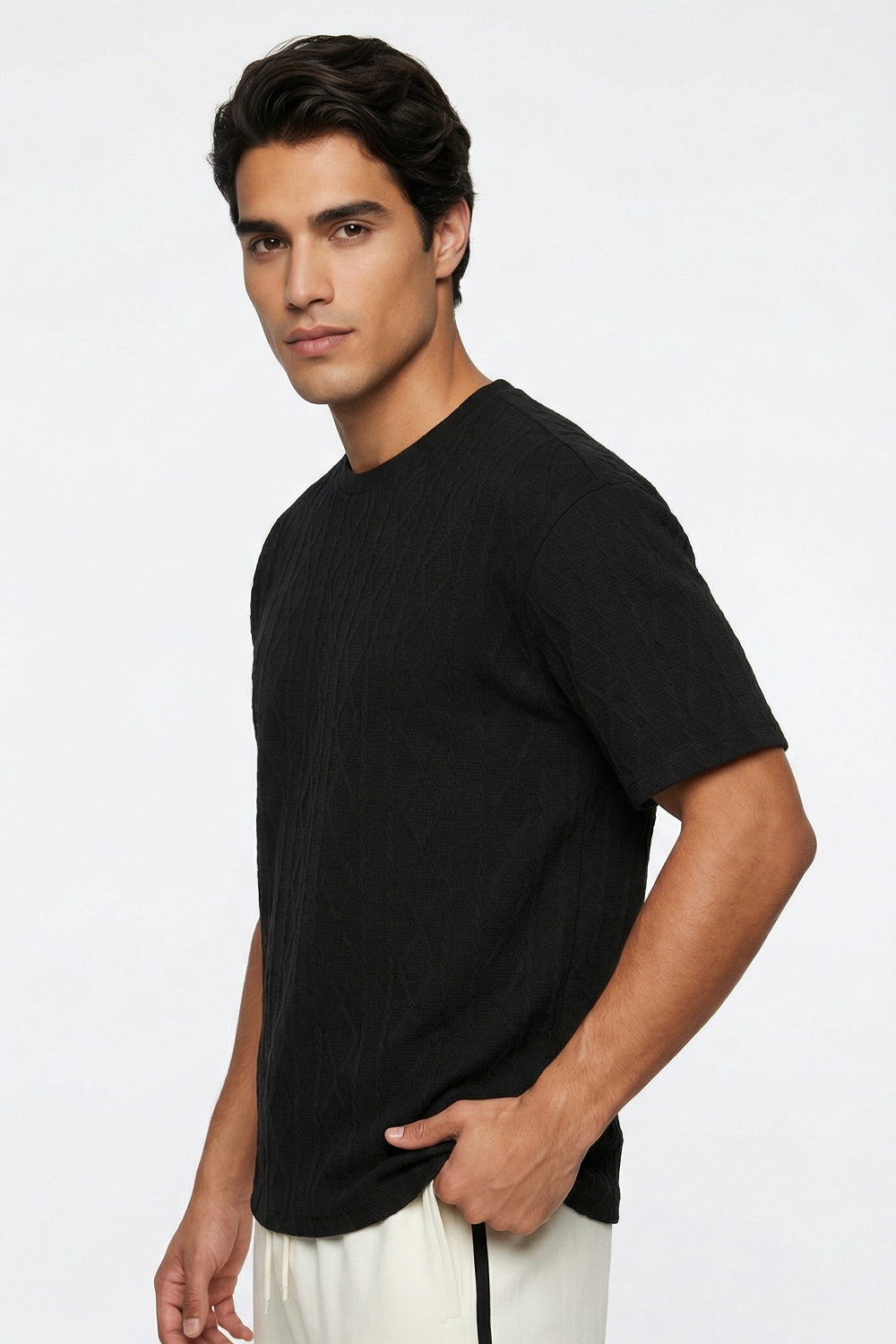 Textured Oversized T-Shirt