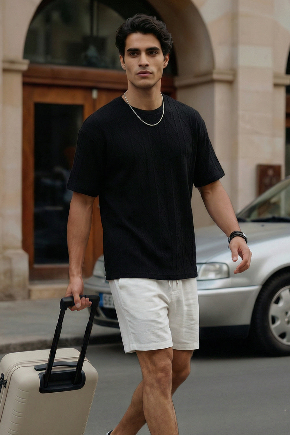 Textured Oversized T-Shirt