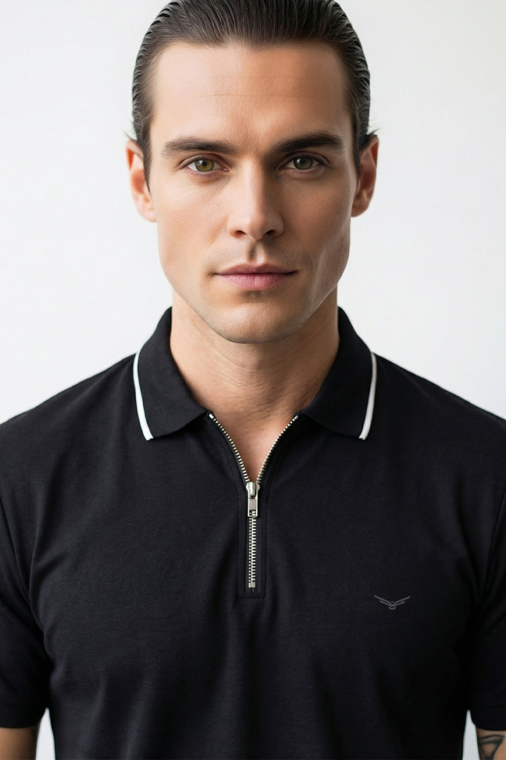 Zip Collar Polo T-Shirt