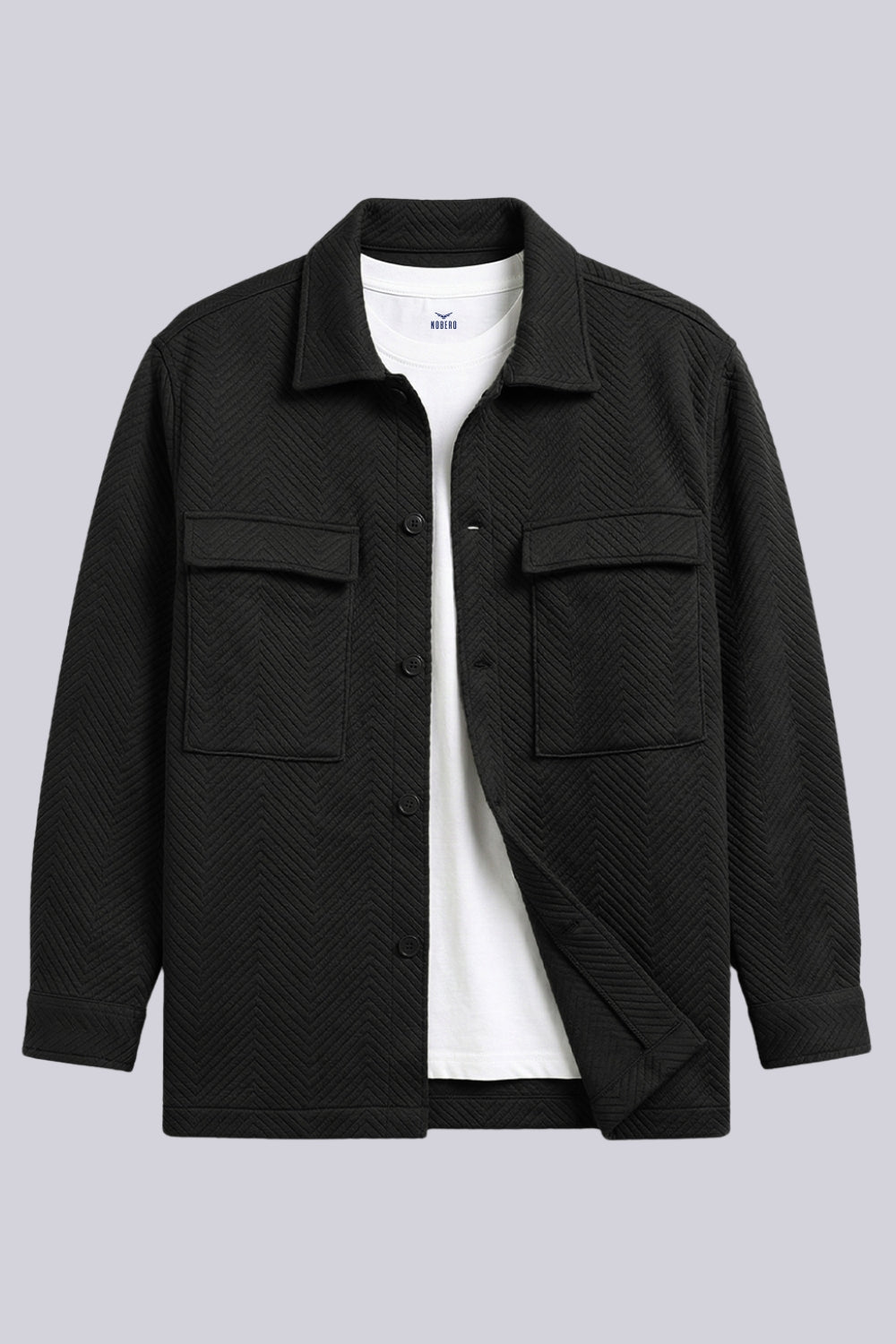 Relaxed Fit Textured Overshirt